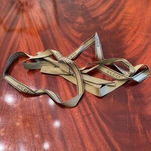 Gucci Signature Green Logo Ribbon 82” Authentic